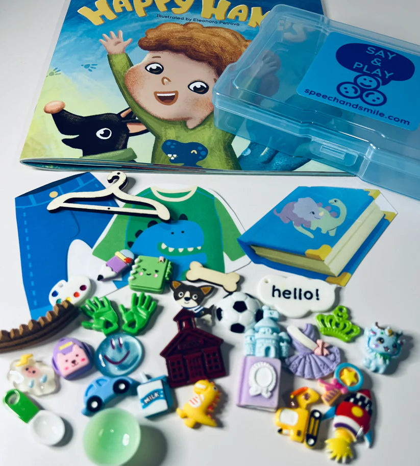 Happy Hands ASD Awareness Book & Speech Sensory Kit Bundle